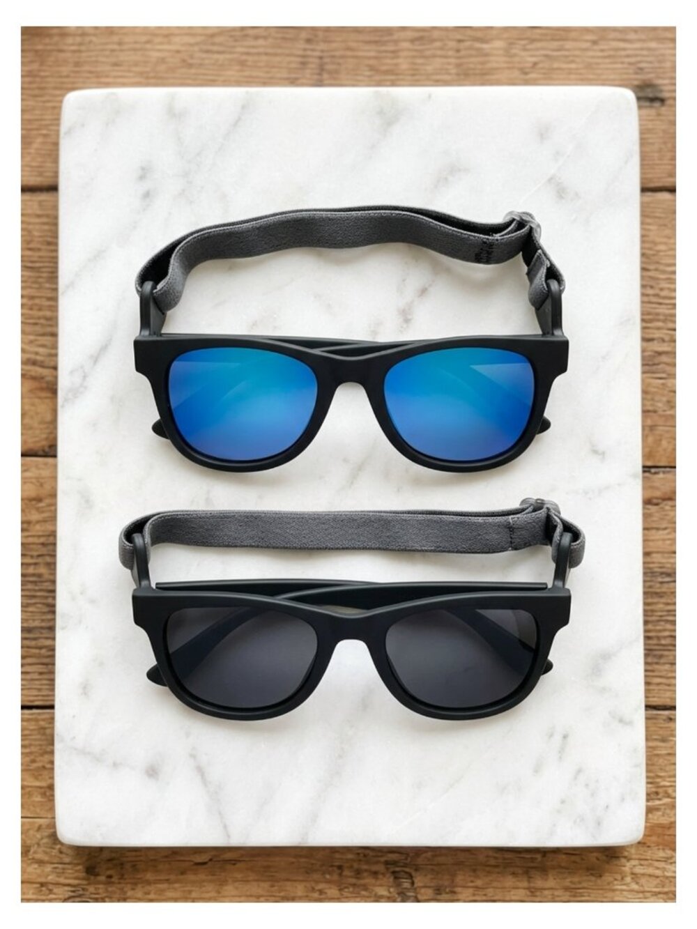 2-Pack Toddler Polarized Sunglasses UV400 with Strap Adjustable Flexible